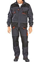 Костюм рабочий "Шервуд" (кур+п/к) тк.Твил, сер.+оранж.